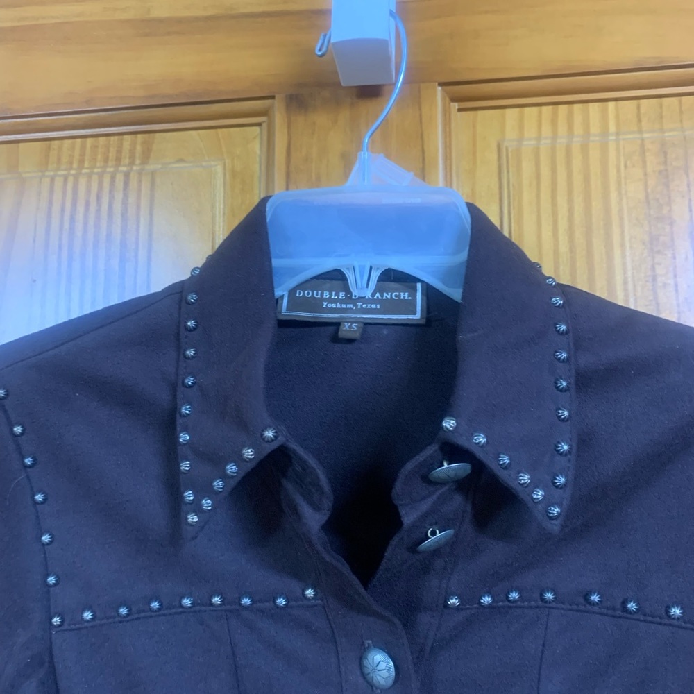 Double D Ranch Women's Brown Studded Shirt
